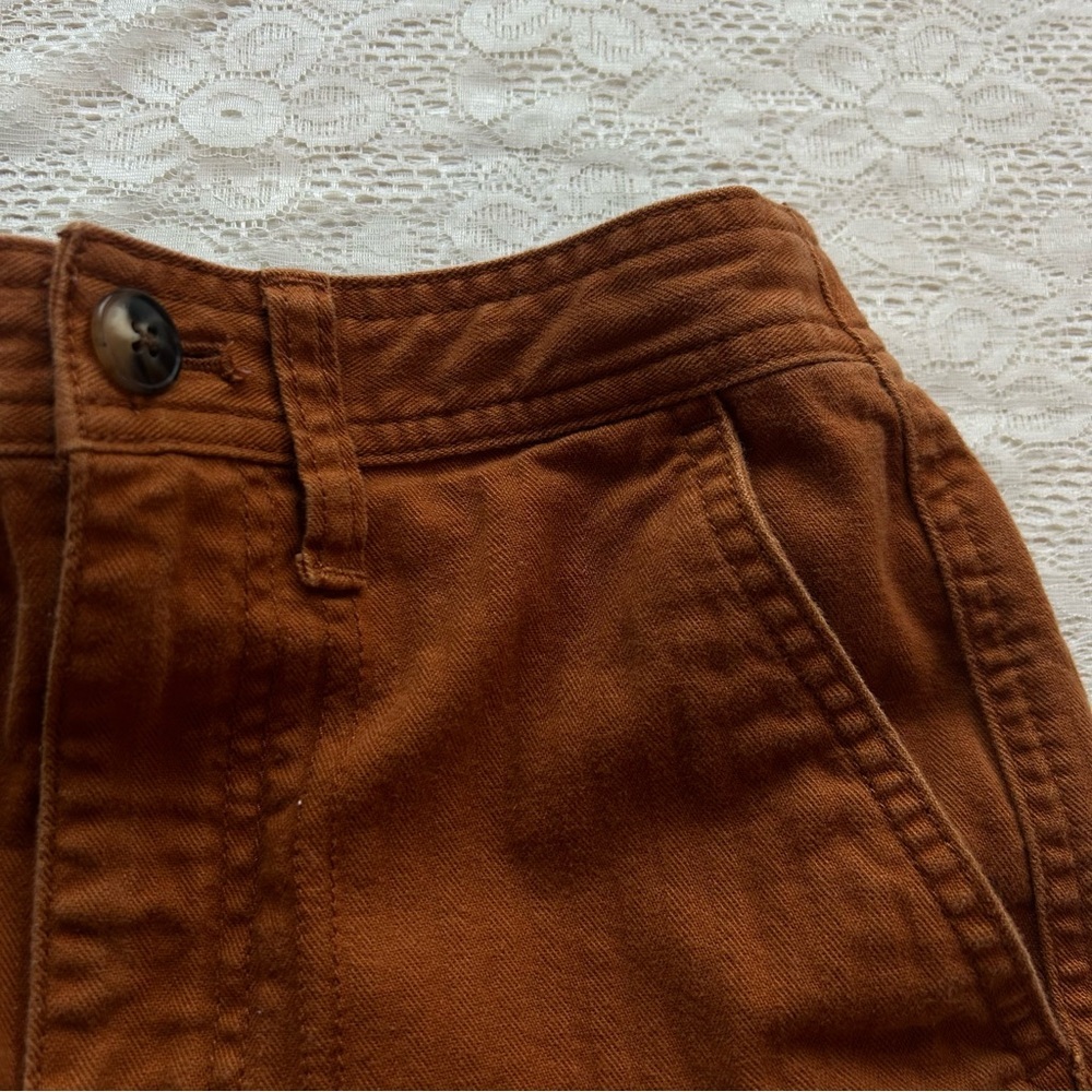 Madewell XXS burnt orange high rise cargo shorts - Picture 4 of 10